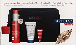 Набор - Clarins Men Energizing Essentials (f/gel/50ml + eye/gel/3ml + f/wash/30ml + ser/sample/0.9ml + bag) — фото N2