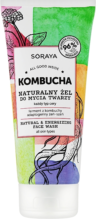 Натуральний гель для вмивання - Soraya Kombucha Natural & Energizing Face Wash — фото N1