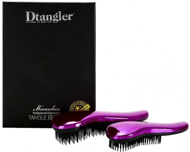 Набор щеток для волос - KayPro Dtangler Miraculous Purple (2xbrush) — фото N1