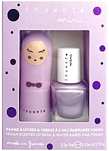 Духи, Парфюмерия, косметика Набор - Inuwet Mini Duo Violet Set (nail/polish/5ml + lip/balm/3.5g)