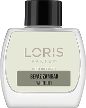 Аромадифузор «Біла лілія» - Loris Parfum Exclusive White Lily Reed Diffuser — фото N3