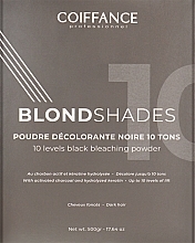 УЦІНКА Освітлювальна пудра для волосся з активованим вугіллям - Coiffance Professional Blondshades 10 Levels Black Bleaching Powder * — фото N1