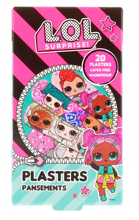 Пластыри, 20 шт. - Nickelodeon LOL Surprise Plasters — фото N1