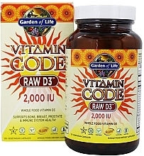 Харчова добавка - Garden of Life Vitamin Code Raw D3, 50 mcg — фото N4