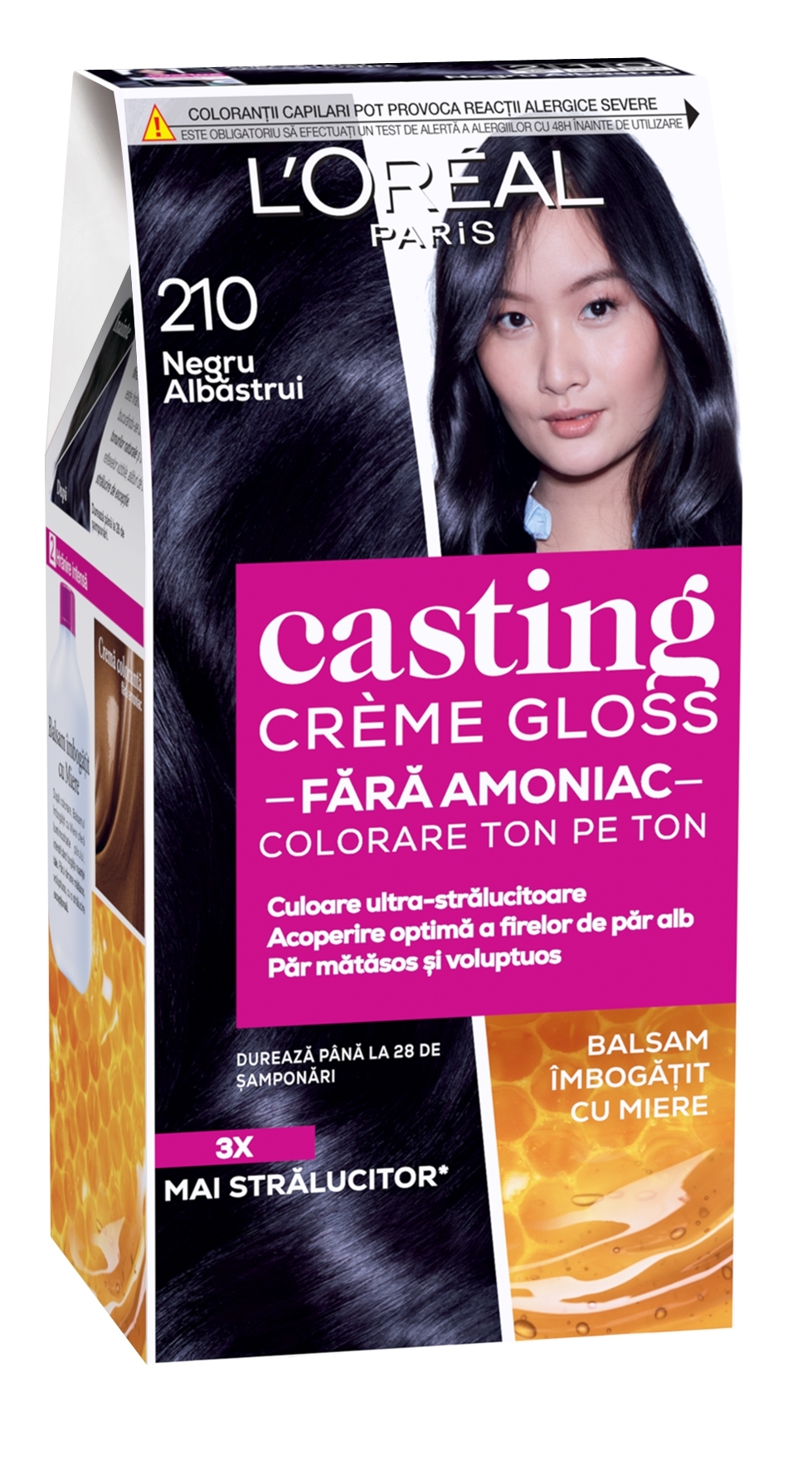 УЦЕНКА Краска для волос - L'Oreal Paris Casting Creme Gloss * — фото 210 - Черный перламутровый