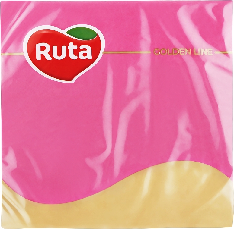Салфетки сервировочные, 3 слоя, 33x33 см, розовые, 20 шт. - Ruta — фото N1