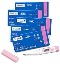 Набір для визначення вагітності "Hope" - Longevita Woman (thermometer/1pcs + pregnancy/test/5pcs) — фото N3