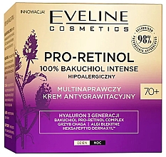 Парфумерія, косметика Мультивідновлювальний крем для обличчя 70+ - Eveline Cosmetics Pro-Retinol 100% Bakuchiol Multi-Repair Anti-Gravity Cream