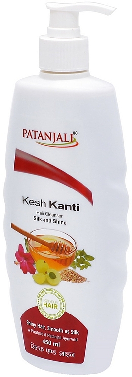 Шампунь для волос "Шелк и блеск" - Patanjali Kesh Kanti Silk And Shine Hair Cleanser  — фото N6