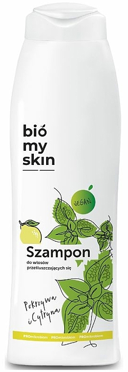 Шампунь для жирного волосся "Кропива і лимон" - Bio My Skin — фото N1