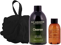 Набор - Grace Cole GC Homme Grooming On The Go (sh/gel/150ml + h/wash/50ml + sponge/1pc + bag/1pc) — фото N2
