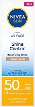 Крем для обличчя з ефектом матування SPF50 - NIVEA Sun UV Face Shine Control Mattifying Effect Medium Tinted Cream SPF50 — фото N1