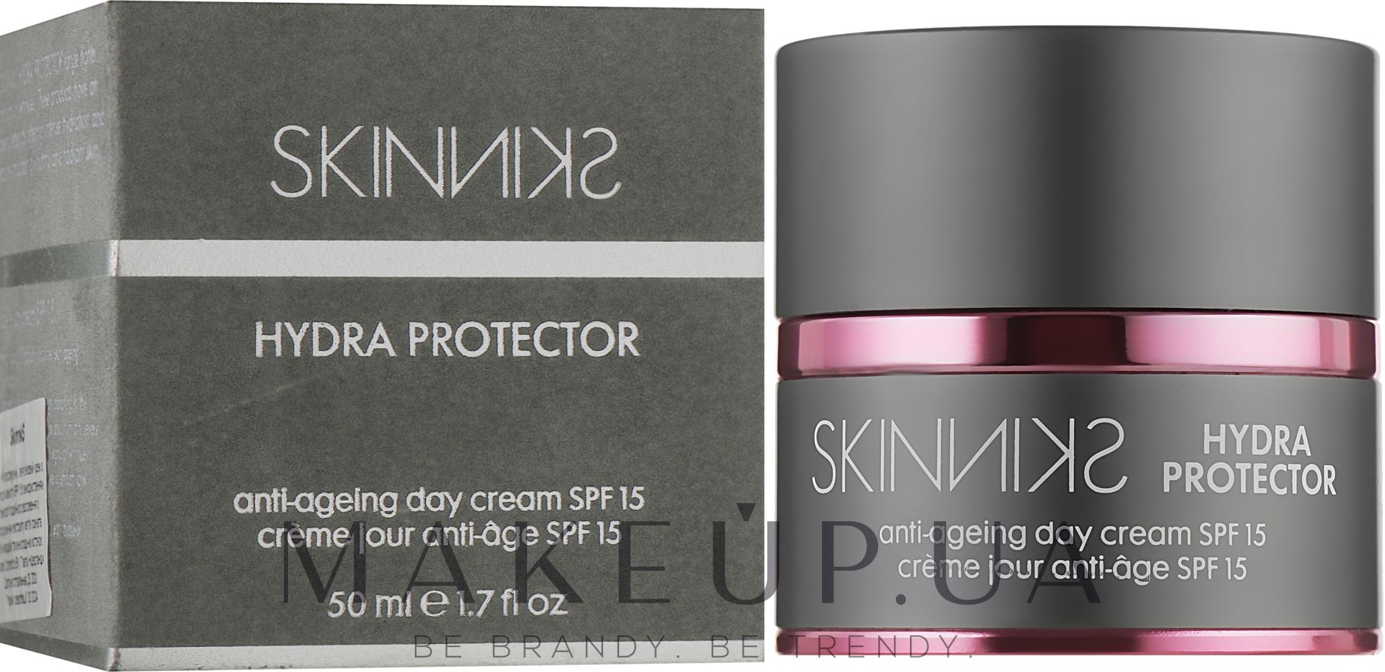 Денний зволожуючий антивіковий крем з фактором захисту SPF 15 - Mades Cosmetics Skinniks Hydro Protector Anti-ageing Day Cream — фото 50ml