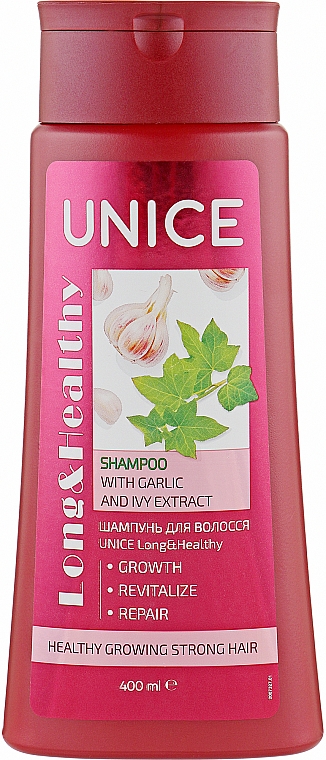Шампунь с экстрактами чеснока и плюща - Unice Long & Healthy Shampoo