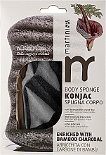 Парфумерія, косметика Спонж конняку для тіла, чорний - Martini SPA Konjac Body Sponge