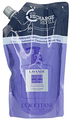 Жидкое мыло для рук "Лаванда" - L'Occitane Lavander Cleansing Hand Wash (дой-пак) — фото N1