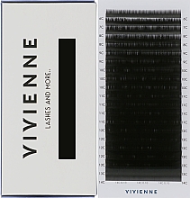 Накладные ресницы "Elite", черные, 20 линий (mix, 0,1, C, (6-14)) - Vivienne — фото N1