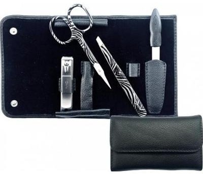 Набір для манікюру "Black", 4 предмета - Credo Solingen Luxurious Manicure Set 4 pcs. Set — фото N1