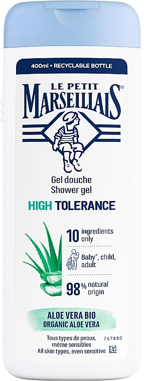 Гель для душу "Алое вера" - Le Petit Marseillais High Tolerance Aloe Vera Bio Moisturizing Shower Gel — фото N1