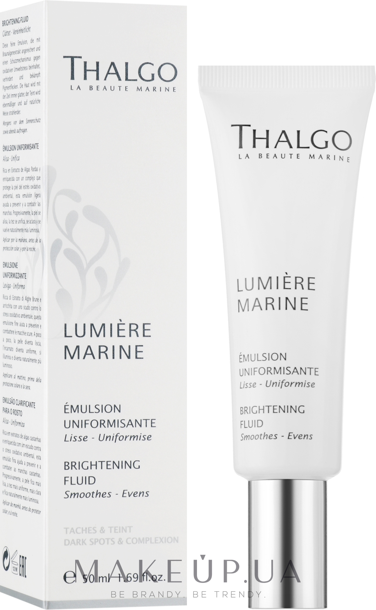 Эмульсия для лица осветляющая - Thalgo Lumiere Marine Brightening Fluid — фото 50ml