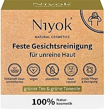 Парфумерія, косметика Твердий очищувальний засіб для обличчя із зеленим чаєм та зеленою глиною - Niyok Solid Green Tea & Green Clay Facial Cleanser