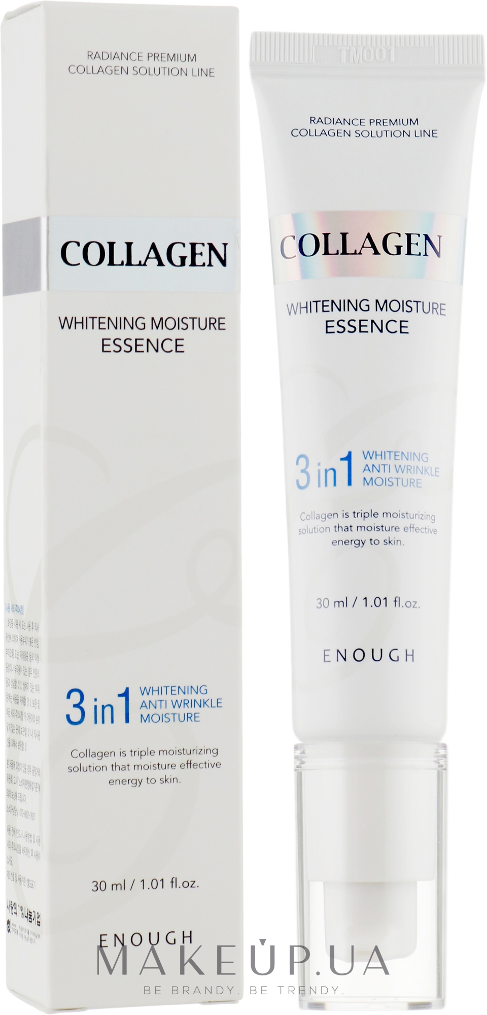 Осветляющая эссенция для лица с коллагеном - Enough 3in1 Collagen Whitening Essence  — фото 30ml