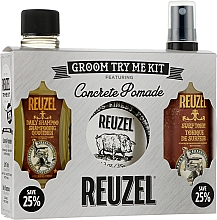 Духи, Парфюмерия, косметика Набор - Reuzel Concrete Try Me Kit (h/pomade/35g + h/tonic/100ml + shm/100ml)