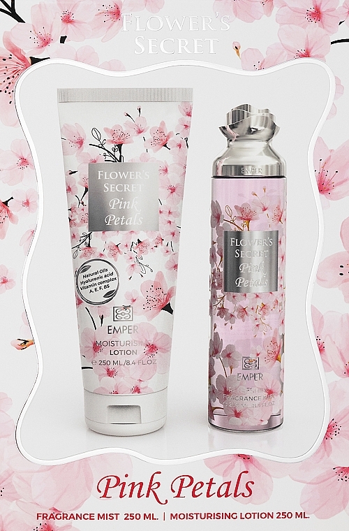 Набор - Emper Flower'S Secret Pink Petals (b/mist/250ml + b/lot/250ml) — фото N1