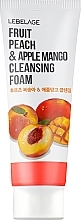 Пінка для вмивання з персиком та яблуком - Lebelage Fruit Peach & Apple Cleansing Foam — фото N1