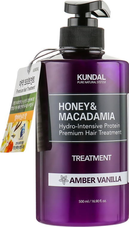 Кондиціонер для волосся "Бурштинова ваніль" - Kundal Honey & Macadamia Amber Vanilla Treatment — фото N1