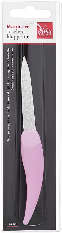 Пилочка для ногтей складная, розовая - Erbe Solingen Fold-Away Nail File — фото N1
