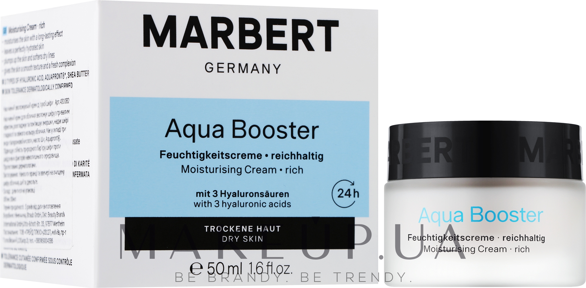 Насыщенный увлажняющий крем для сухой кожи - Marbert Aqua Booster Feuchtigkeitscreme Reichhaltig — фото 50ml