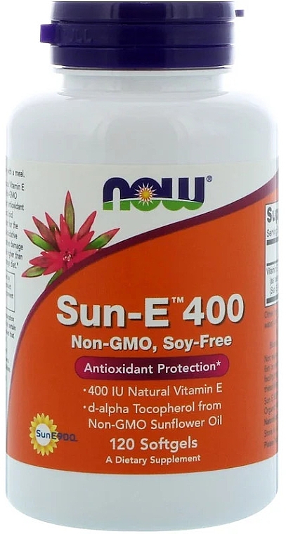 Вітамін Sun-E 400 - Now Foods Sun-E 400 IU Softgels — фото N4