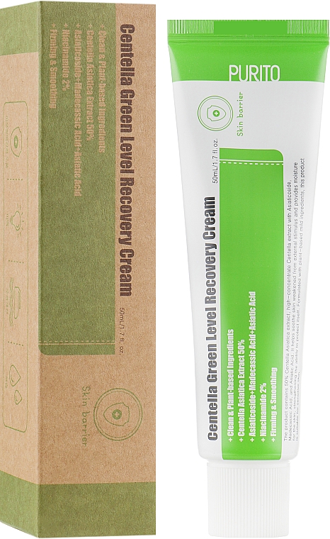Успокаивающий крем для восстановления кожи лица с центеллой - Purito Centella Green Level Recovery Cream — фото N2