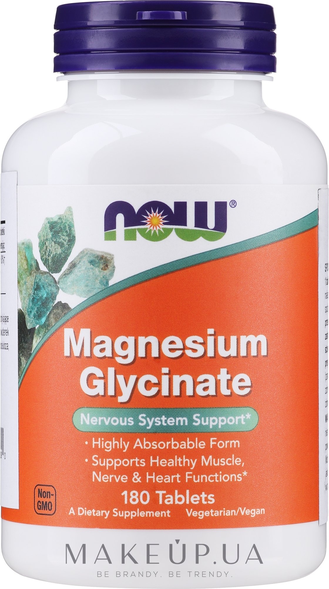Пищевая добавка "Магния глицинат", 100 мг - Now Foods Magnesium Glycinate — фото 180шт