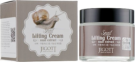 Подтягивающий крем с экстрактом слизи улитки - Jigott Snail Lifting Cream