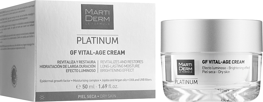 Крем для сухой кожи лица - MartiDerm Platinum Gf Vital Age Cream — фото N2