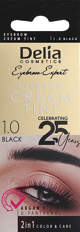 Крем-фарба для брів - Delia Cosmetics Color Cream Eyebrow Dye — фото N1