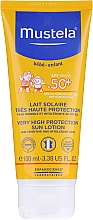 Солнцезащитный лосьон для лица и тела с высокой степенью защиты - Mustela Bebe Enfant Very High Protection Face And Body Sun Lotion SPF 50+ — фото N6