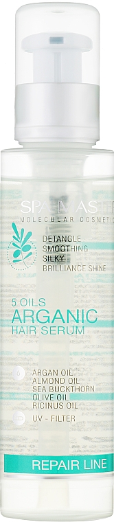 Арганієва сироватка для відновлення волосся "5 олій" - Spa Master 5 Oils Arganic — фото N1