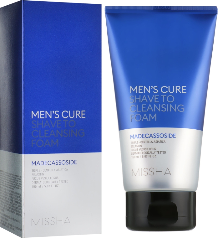 Пінка для умивання та гоління - Missha Men's Cure Shave To Cleansing Foam — фото N1