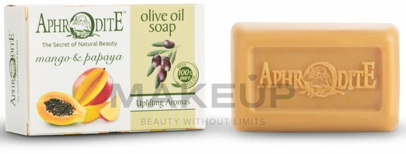 Оливкове мило з манго і папайя - Aphrodite Olive Oil Soap With Mango & Papaya — фото 100g