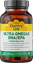 Капсулы ультраомега с DHA/EPA - Country Life Ultra Omega's DHA/EPA 120 Sftgls — фото N1