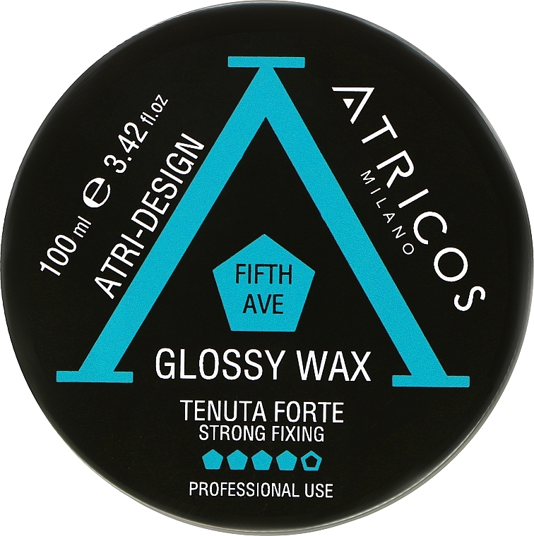 Глянцевый воск для волос сильной фиксации - Atricos Fifth Ave Glossy Wax — фото N1