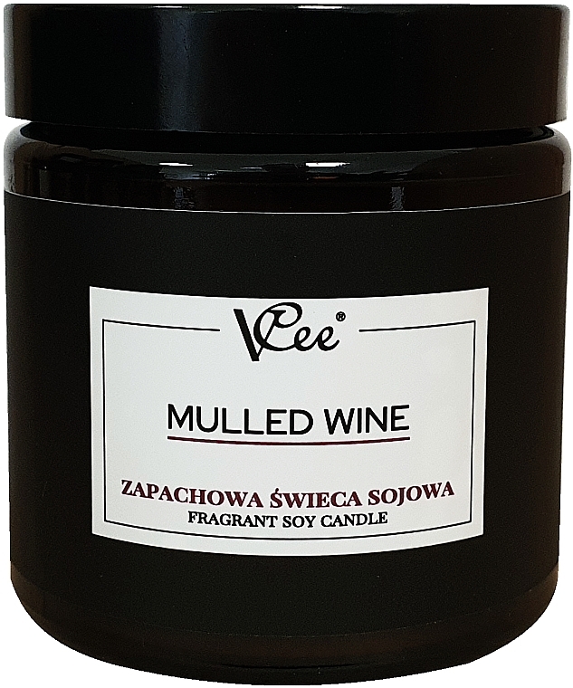 Соевая свеча с ароматом глинтвейна - Vcee Mulled Wine Fragrant Soy Candle — фото N1