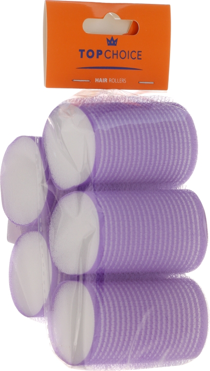 Бигуди 5 шт, 41мм, 3448, фиолетовые - Top Choice — фото N1