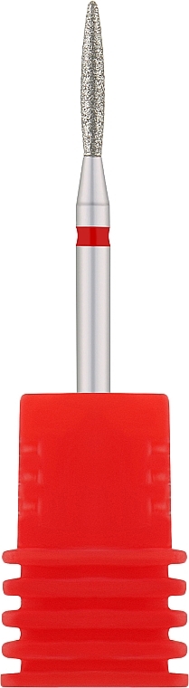Фреза алмазна "Брунька закруглена" 263 18R, діаметр 1,8 мм, червона - Nail Drill — фото N1