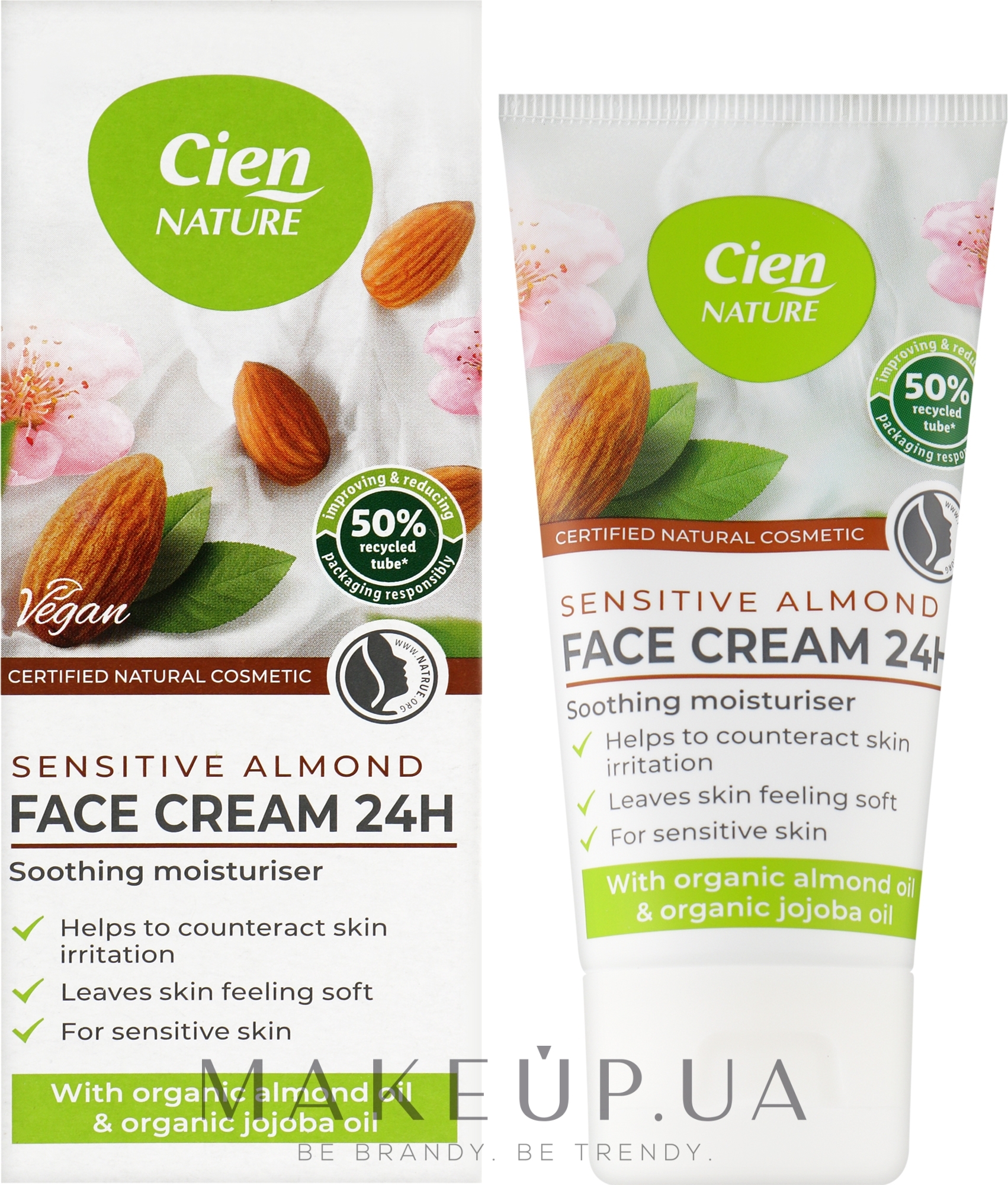 Крем для обличчя - Cien Nature Sensitive Almond Face Cream — фото 50ml