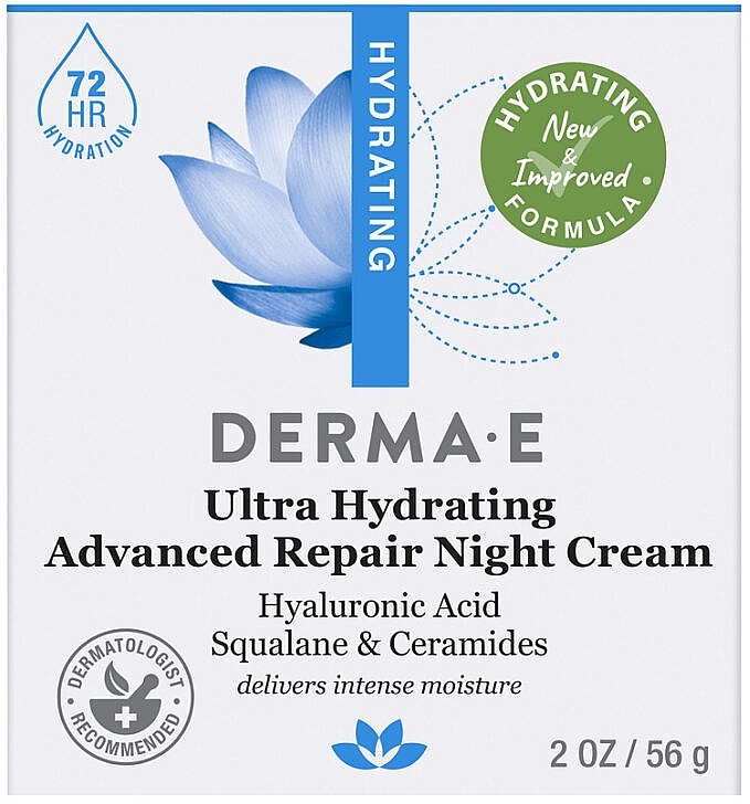 Зволожувальний нічний крем з гіалуроновою кислотою - Derma E Hydrating Night Cream — фото N3