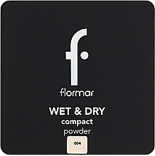 Парфумерія, косметика Компактна пудра для обличчя - Flormar Wet & Dry Compact Powder